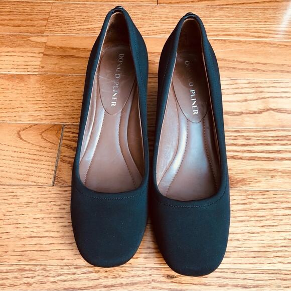 DONALD PLINER Corin Mid Block Heel Black Pump Women’s Size 7 (37.5) - Picture 3 of 10
